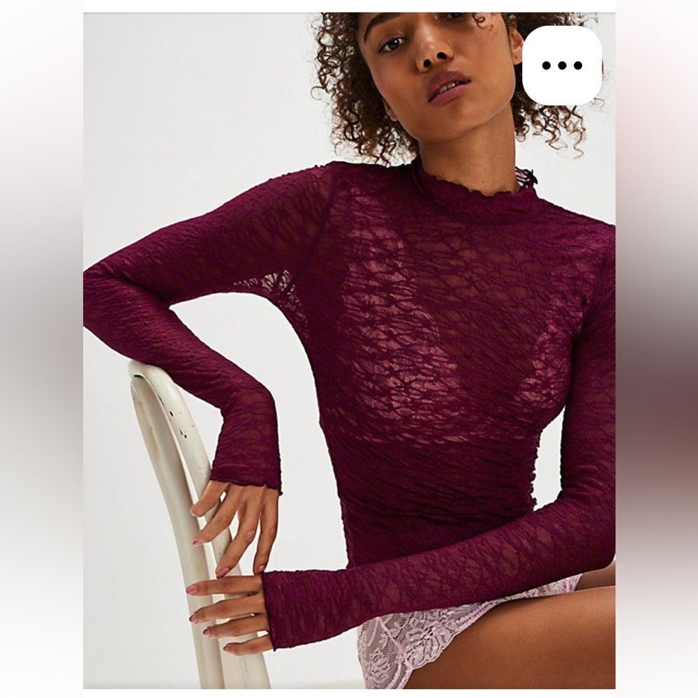From The Start Mockneck Long Sleeve by Intimately at Free People in Red